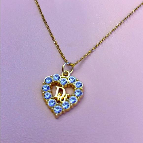 Up cycled Designer Charm Necklace Pre Loved Charm. Color: Light Purple - Picture 5 of 5